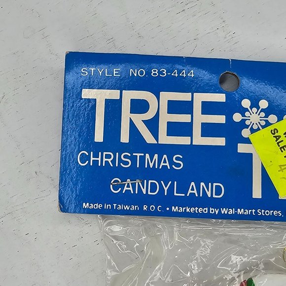 Vintage Tree Trim Christmas Candyland Ornament Candy Cane New Old Stock - Picture 8 of 8